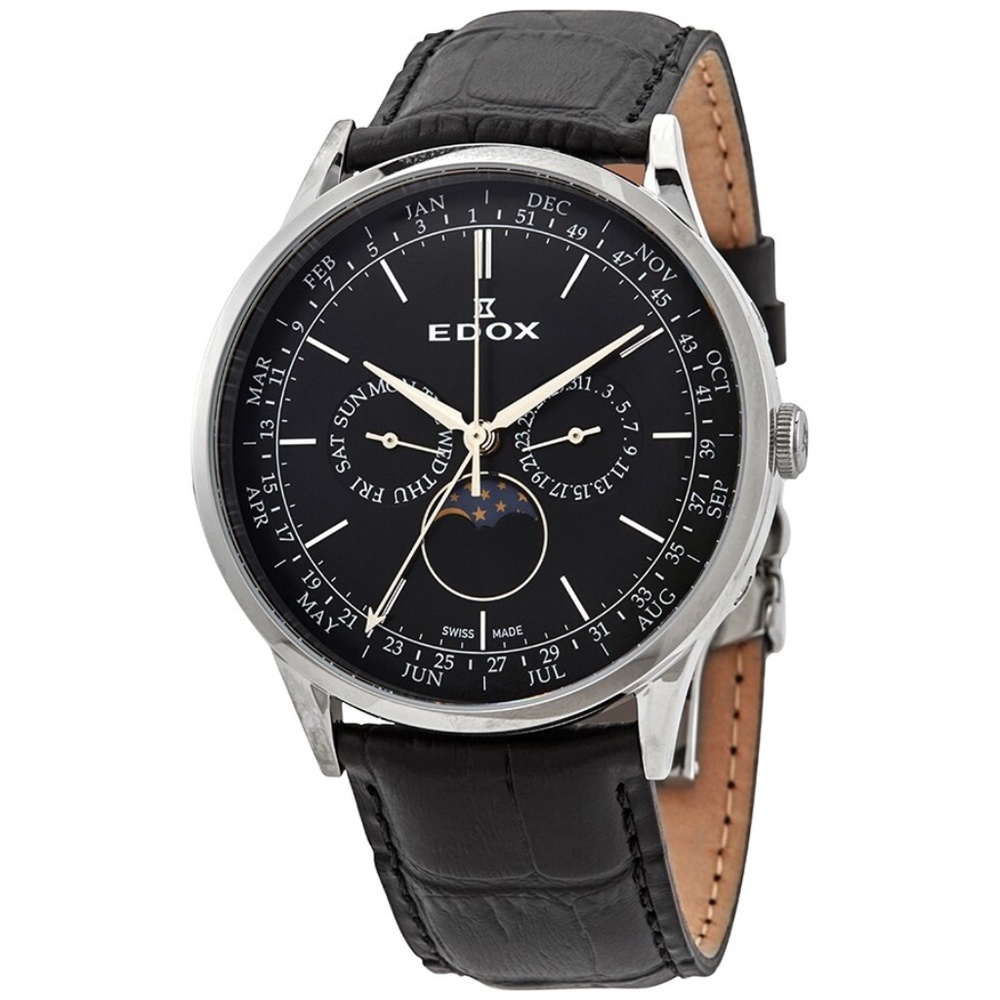 EDOX Les Vauberts Moon Phase Watch